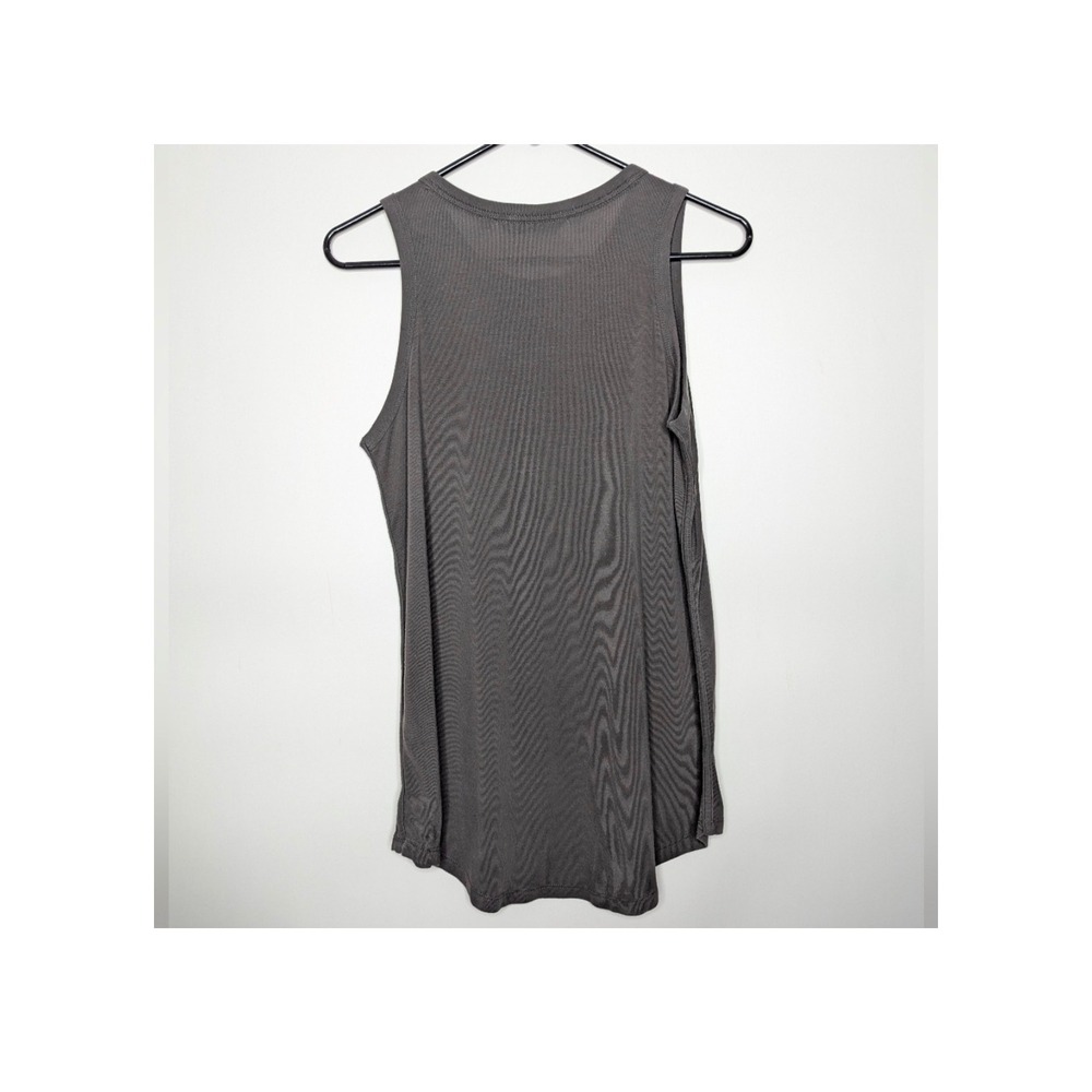 Athleta Renew Tank Top‎ Charcoal Gray Sleeveless Crew Neck Athleisure Soft L EUC - Picture 7 of 12